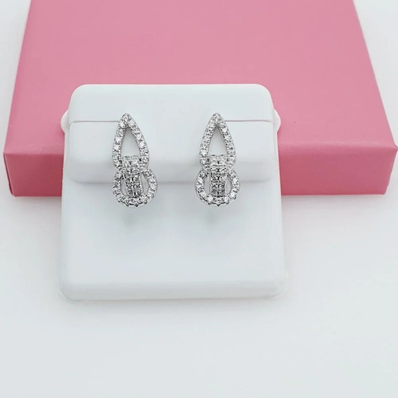 925 Sterling Silver Cubic Zirconia Earrings, U19254710 - Picture 4 of 11